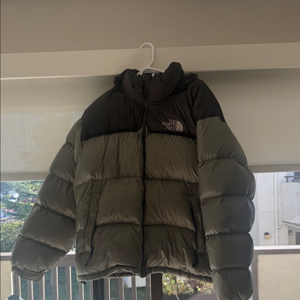 The North Face Black and Olive Puffer Jacket